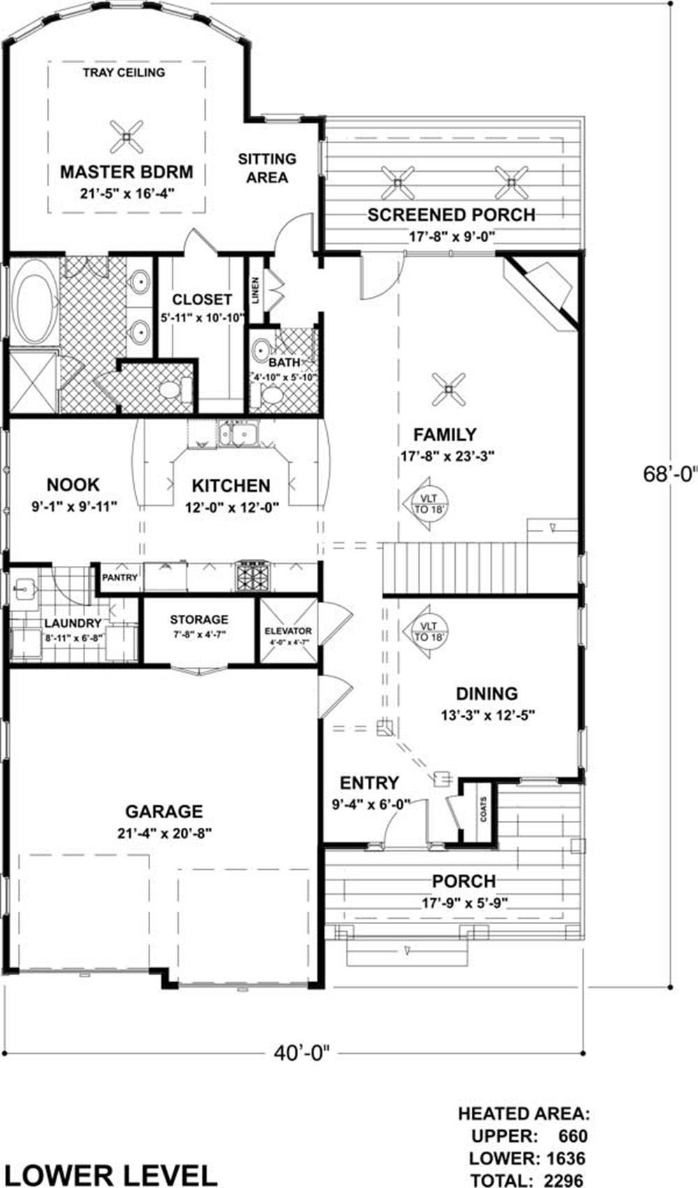 Floor Plan First Story of Cape Cod Plan #109-1052